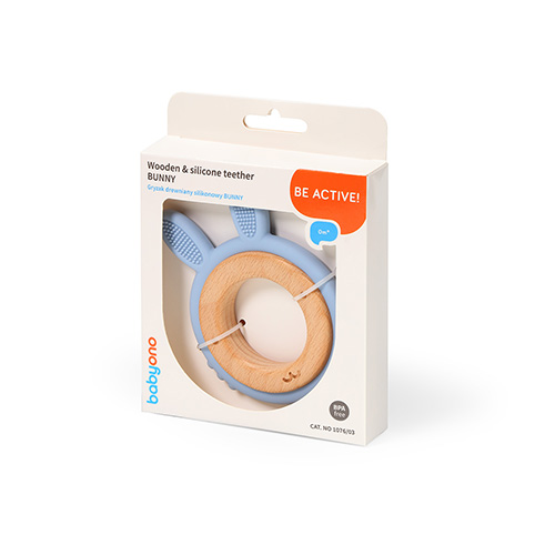 Massaggiagengive in legno e silicone BABYONO Bunny - immagine 6