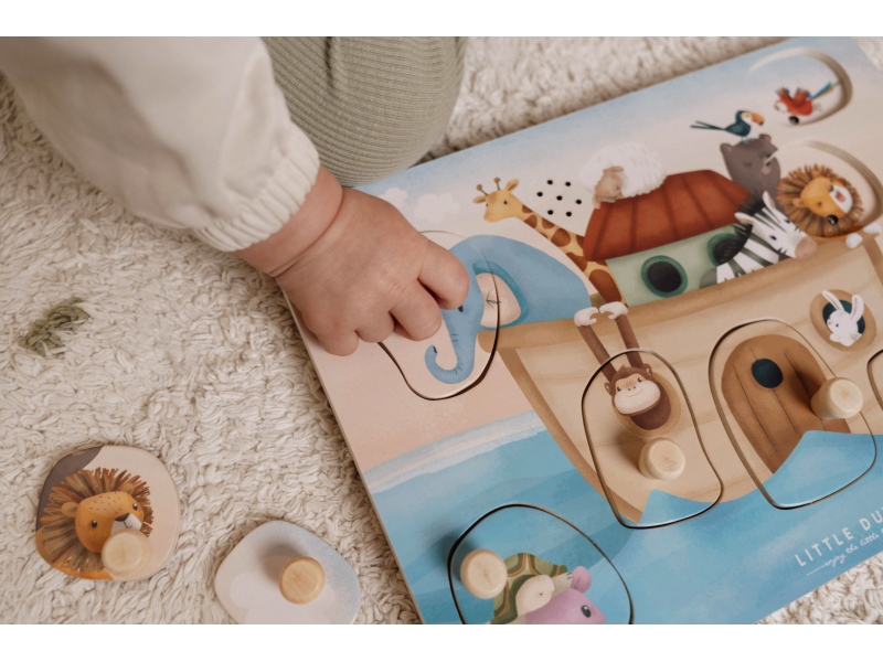 LITTLE DUTCH Puzzle vkládací se zvukem Noemova archa (obrázek 6)