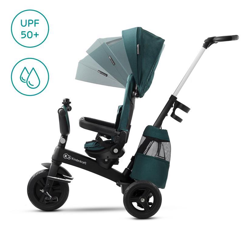 KINDERKRAFT SELECT Triciclo Easytwist Midnight Green, Premium - immagine 3
