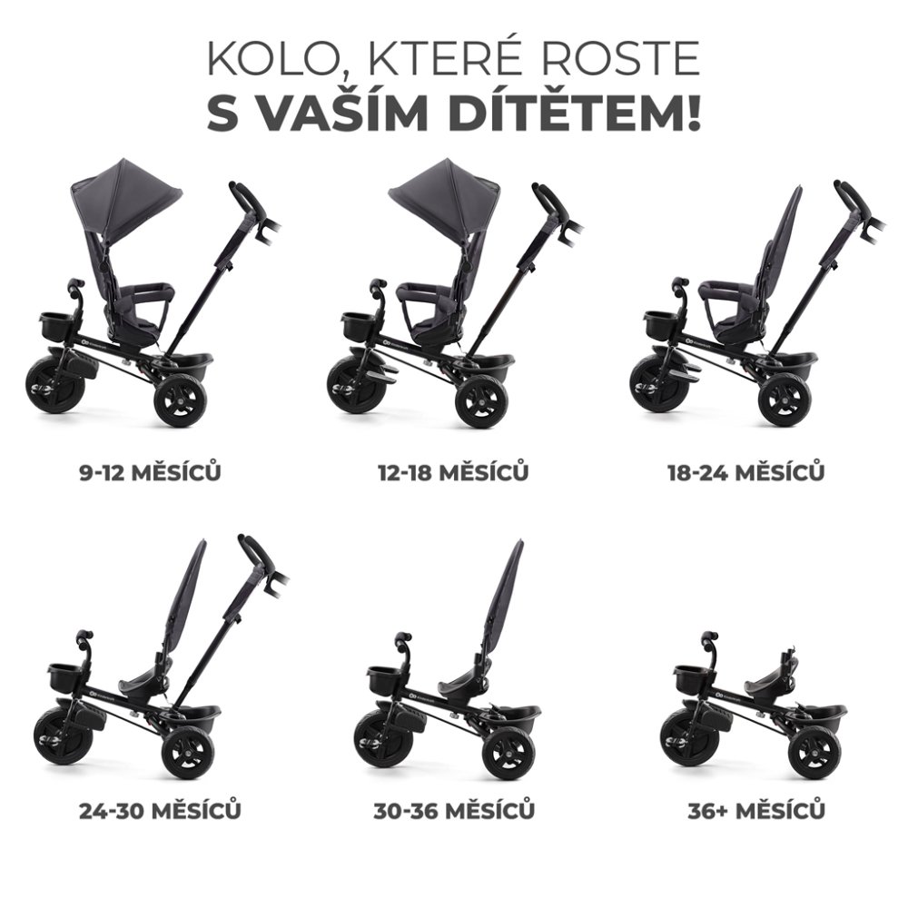 KINDERKRAFT Triciclo Aveo Malachite Grey - immagine 3