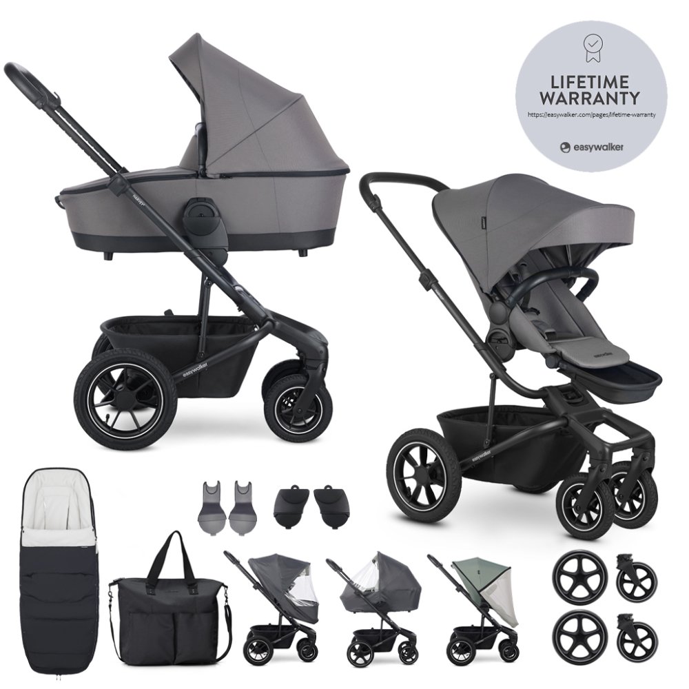 Poussette combinée EASYWALKER Harvey⁵ Pebble Grey XXL AIR