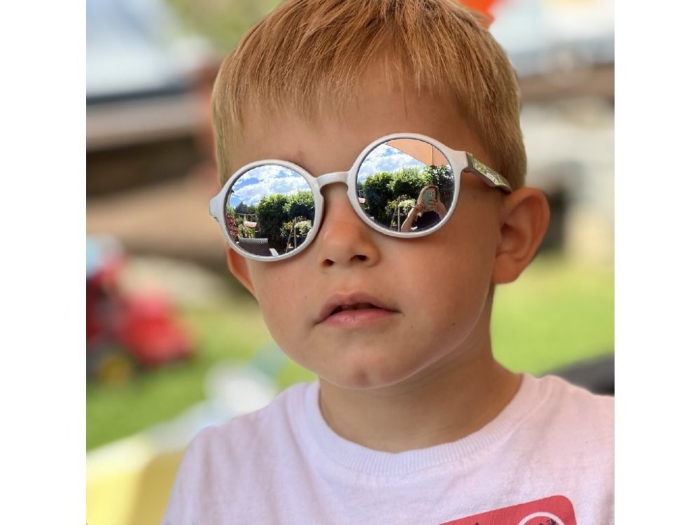 LITTLE KYDOO Lunettes de soleil Argent UV 400, polarisées 1-3 ans – Image 5