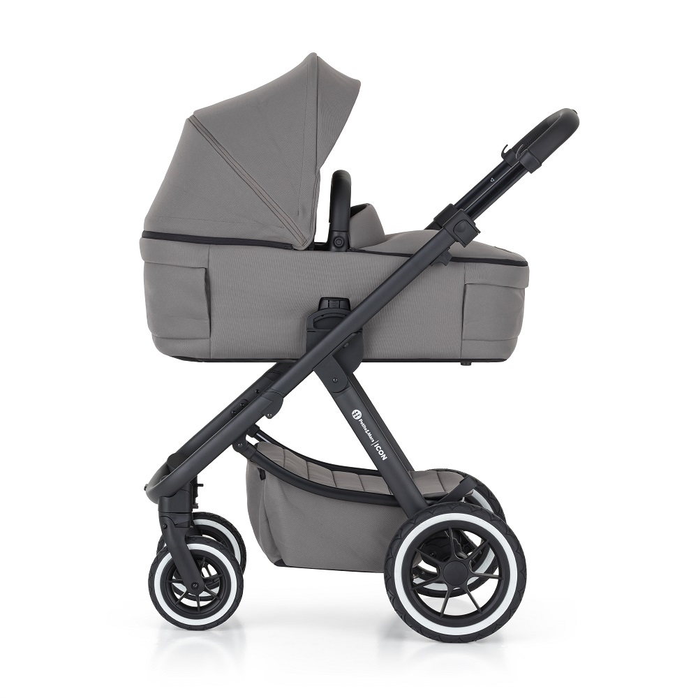 PETITE&MARS Poussette combinée ICON 2en1 Dove Grey LITE AIR + Core Pro i-Size Black Grey + Base – Image 6