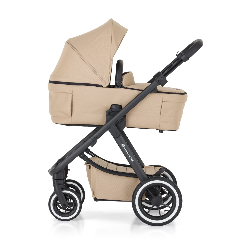 PETITE&MARS Poussette combinée ICON 2en1 Mocha Beige LITE AIR + Core Pro i-Size Noir Gris + Base – Image 6