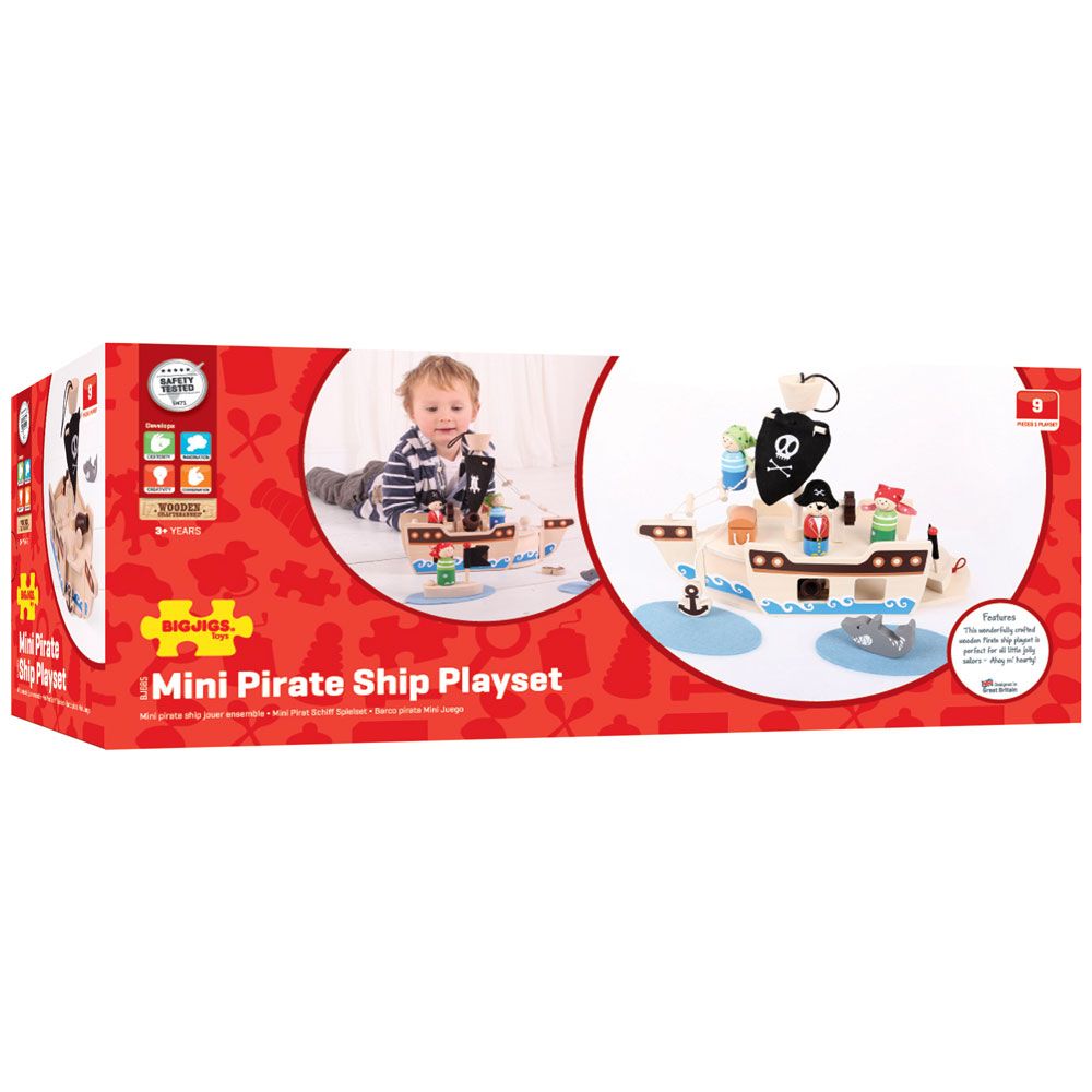 Bigjigs Toys Statek piracki z piratami - obrazek 7