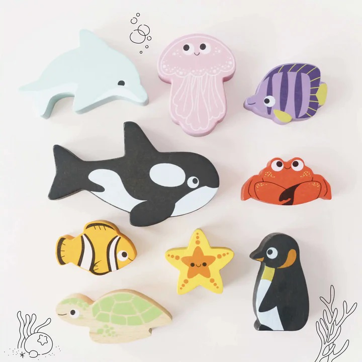 Le Toy Van Petilou Skládací věž Oceán 9 ks (obrázek 8)
