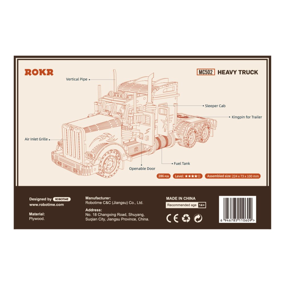 RoboTime fa 3D puzzle Amerikai kamion - Image 5