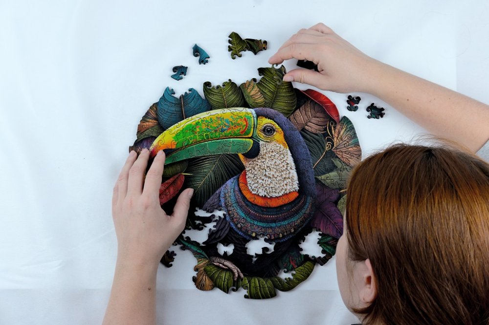 EscapeWelt Dřevěné puzzle Tukan 200 dílků (obrázek 11)