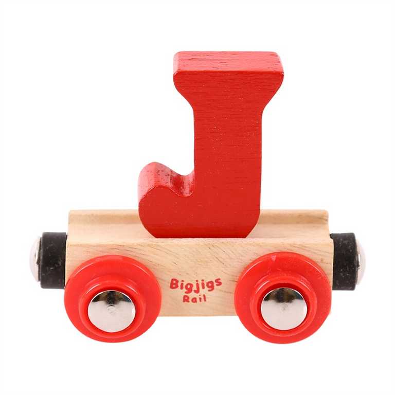 Bigjigs Rail Vagone per trenino in legno - Lettera J