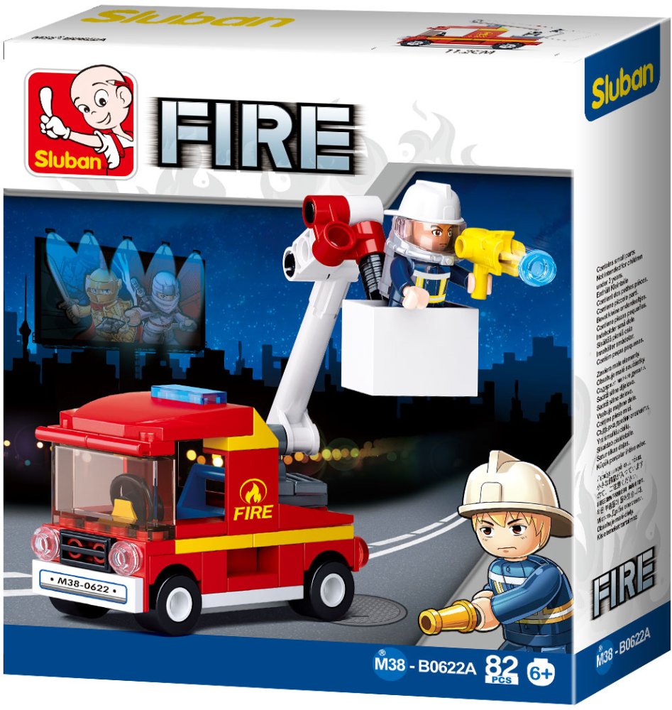 Sluban Pompiers M38-B0622A Voiture avec petite plateforme – Image 2