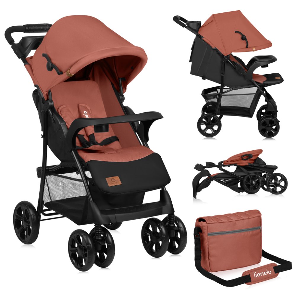 LIONELO Sport Kinderwagen Emma Plus Coral Pink – Bild 3