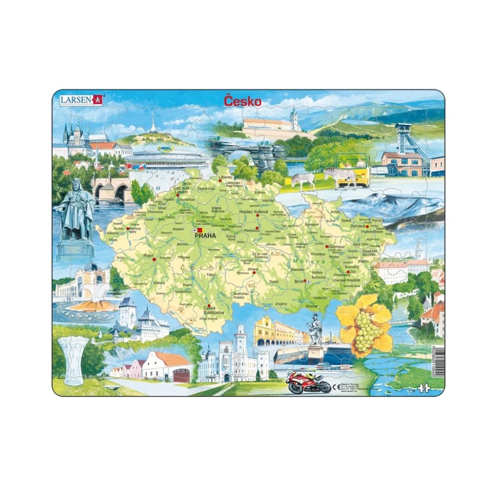 Larsen Puzzle edukacyjne Republika Czeska Zabytki 78 elementów