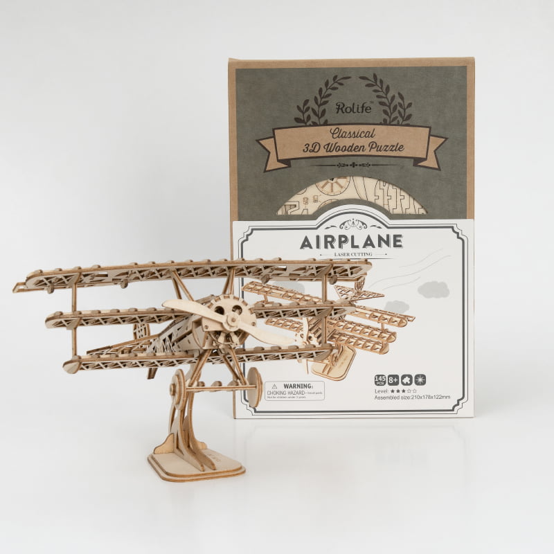 RoboTime fa 3D puzzle Történelmi repülőgép - Image 3