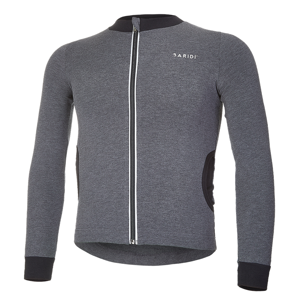 Sudadera REFLEX smock con cremallera Outlast® - jaspeado gris oscuro 134