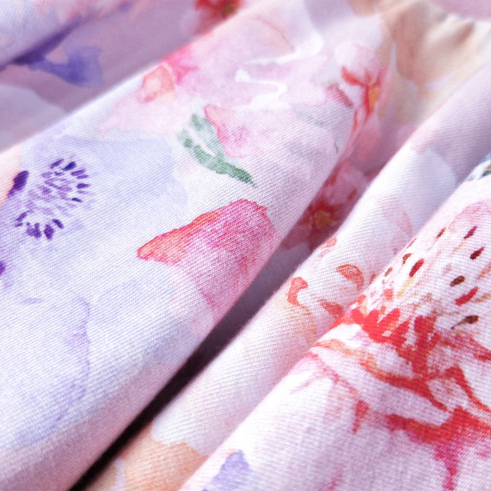 Gonna a ruota - fiori rosa chiaro 116 - immagine 3