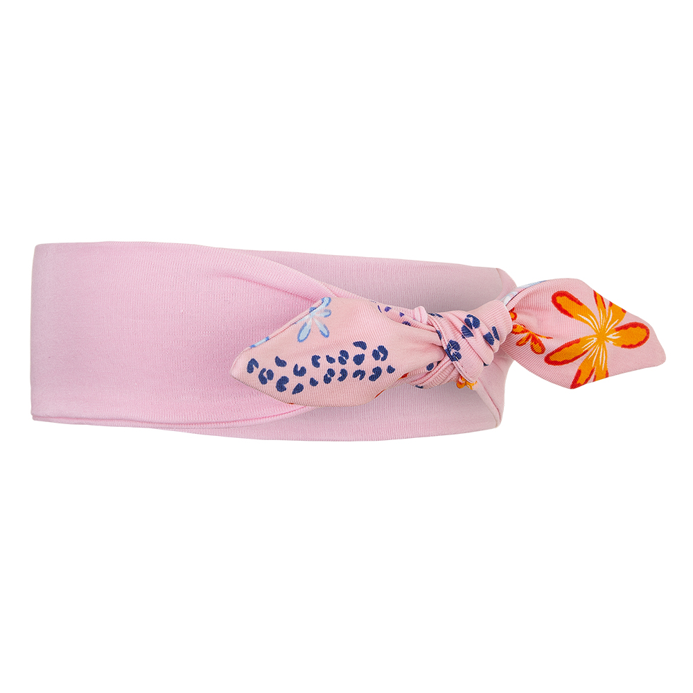 Diadema fina Outlast® - rosa bebé/flores rosas UNI