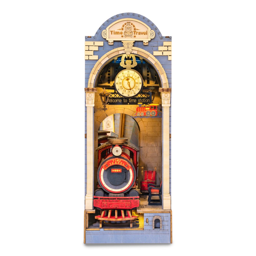 RoboTime 3D skládačka Zarážka na knihy Miniatura domečku