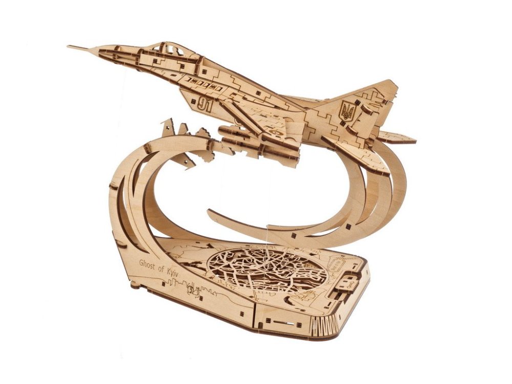 Ugears 3D dřevěné mechanické puzzle The Ghost of Kyiv (obrázek 8)