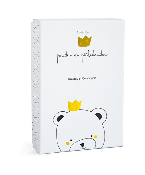 Doudou Dárková sada - Hračka s úchytem na dudlík medvídek král 15 cm (obrázek 3)