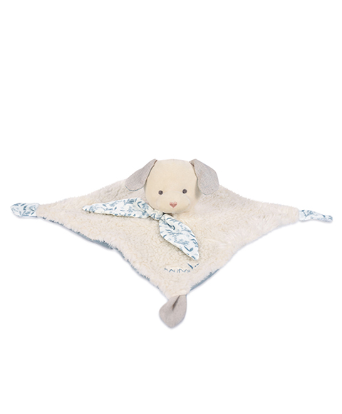 Doudou Dárková sada - Plyšový králíček s béžovou dečkou z BIO bavlny 25 cm (obrázek 3)