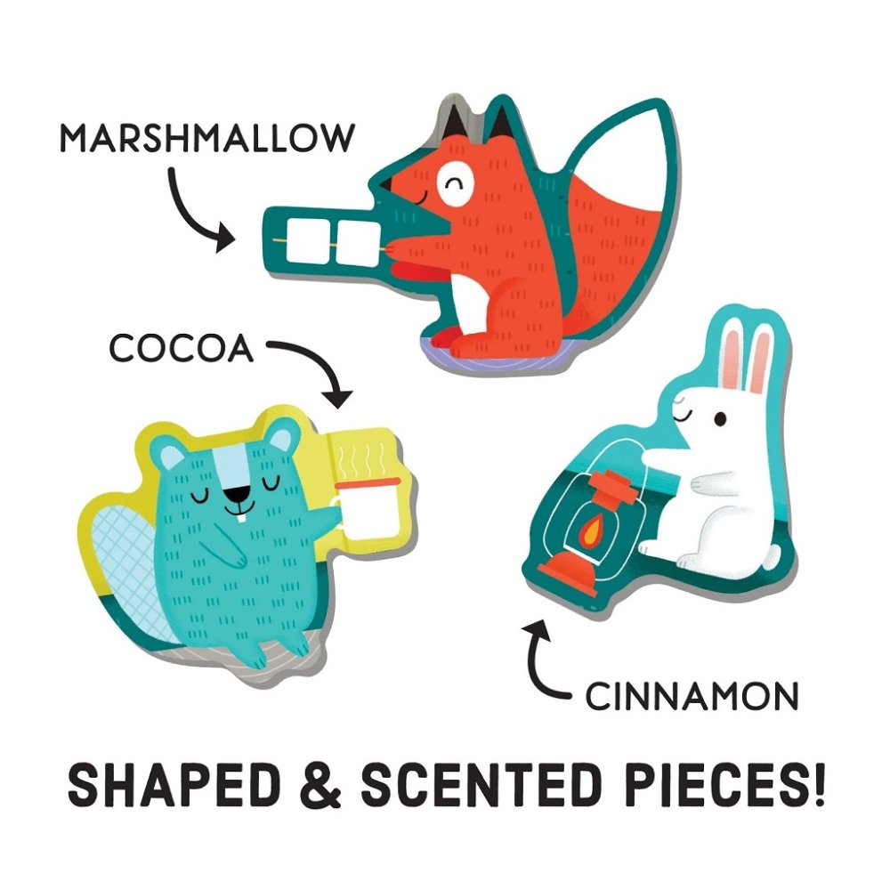 Mudpuppy Puzzle Zvířecí kamarádi u táboráku s vůní 60 dílků (obrázek 4)