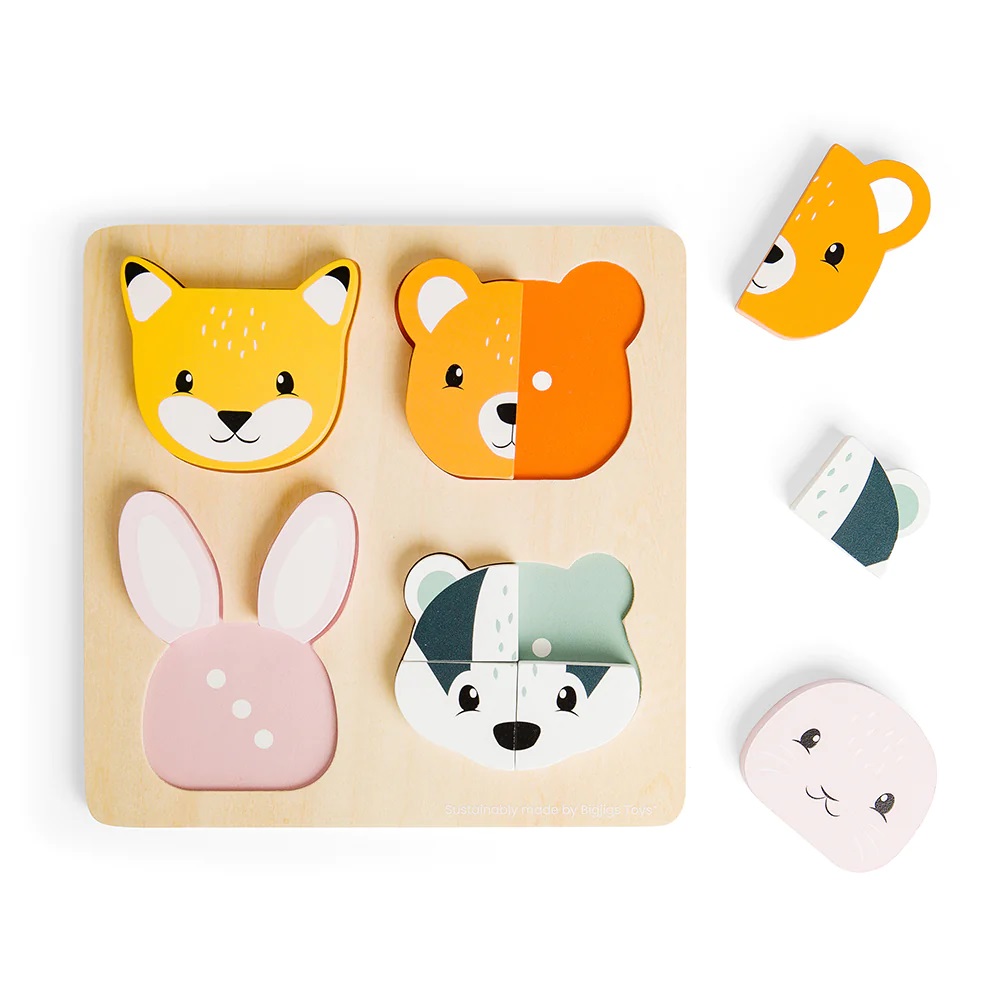 Bigjigs Toys Vkládací puzzle počítání Zvířátka (obrázek 2)