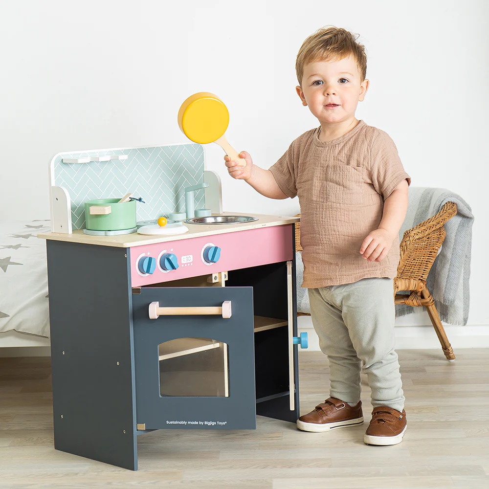 Bigjigs Toys Dětská kuchyňka ve skandinávském stylu (obrázek 8)