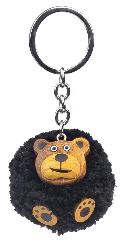 2Kids Toys Dřevěná klíčenka pompon Medvěd