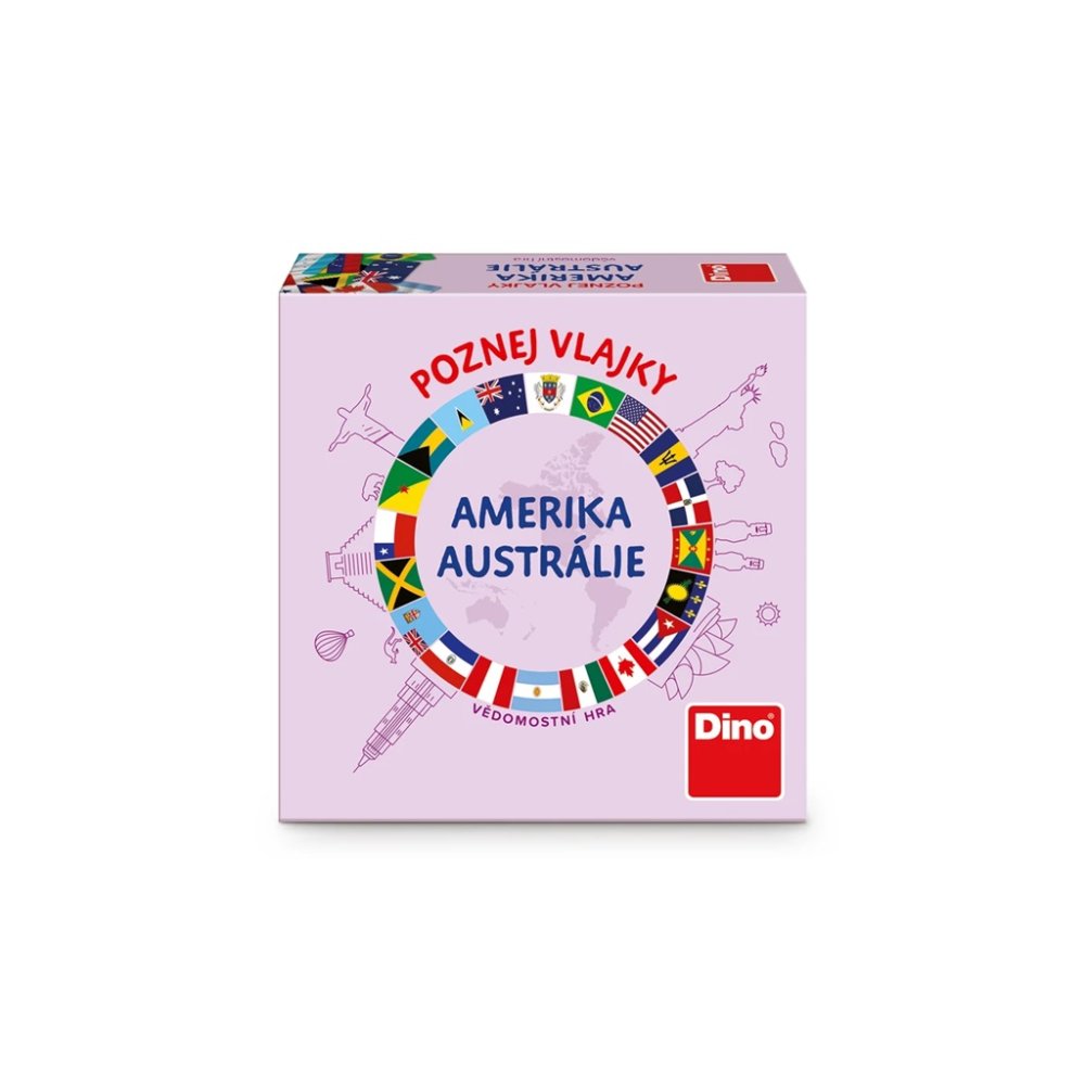 Dino Cestovní hra Poznej vlajky - Amerika a Austrálie (obrázek 4)