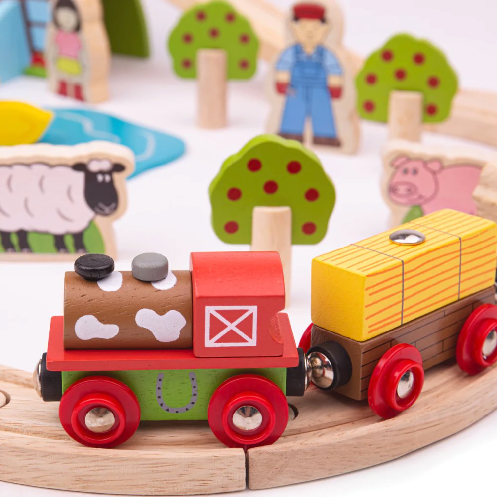 Bigjigs Rail Dřevěná vláčkodráha farma (obrázek 7)