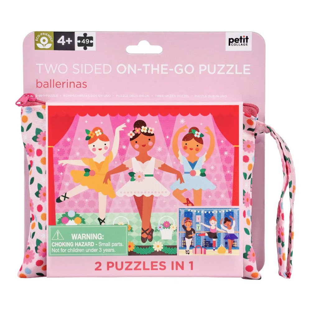 Petit Collage Oboustranné puzzle 2v1 baletky (obrázek 4)