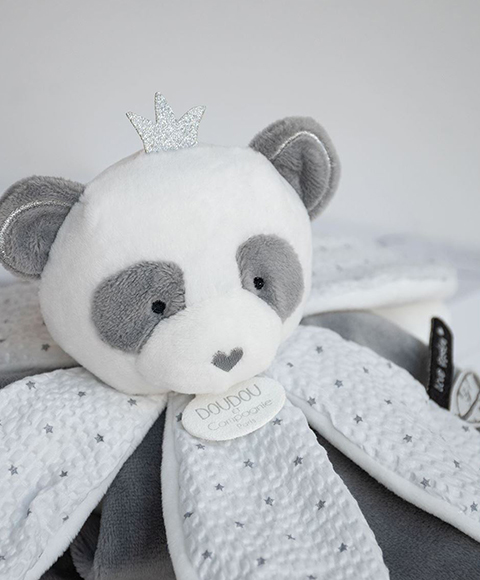 Doudou Dárková sada - plyšový muchláček panda 26 cm (obrázek 6)
