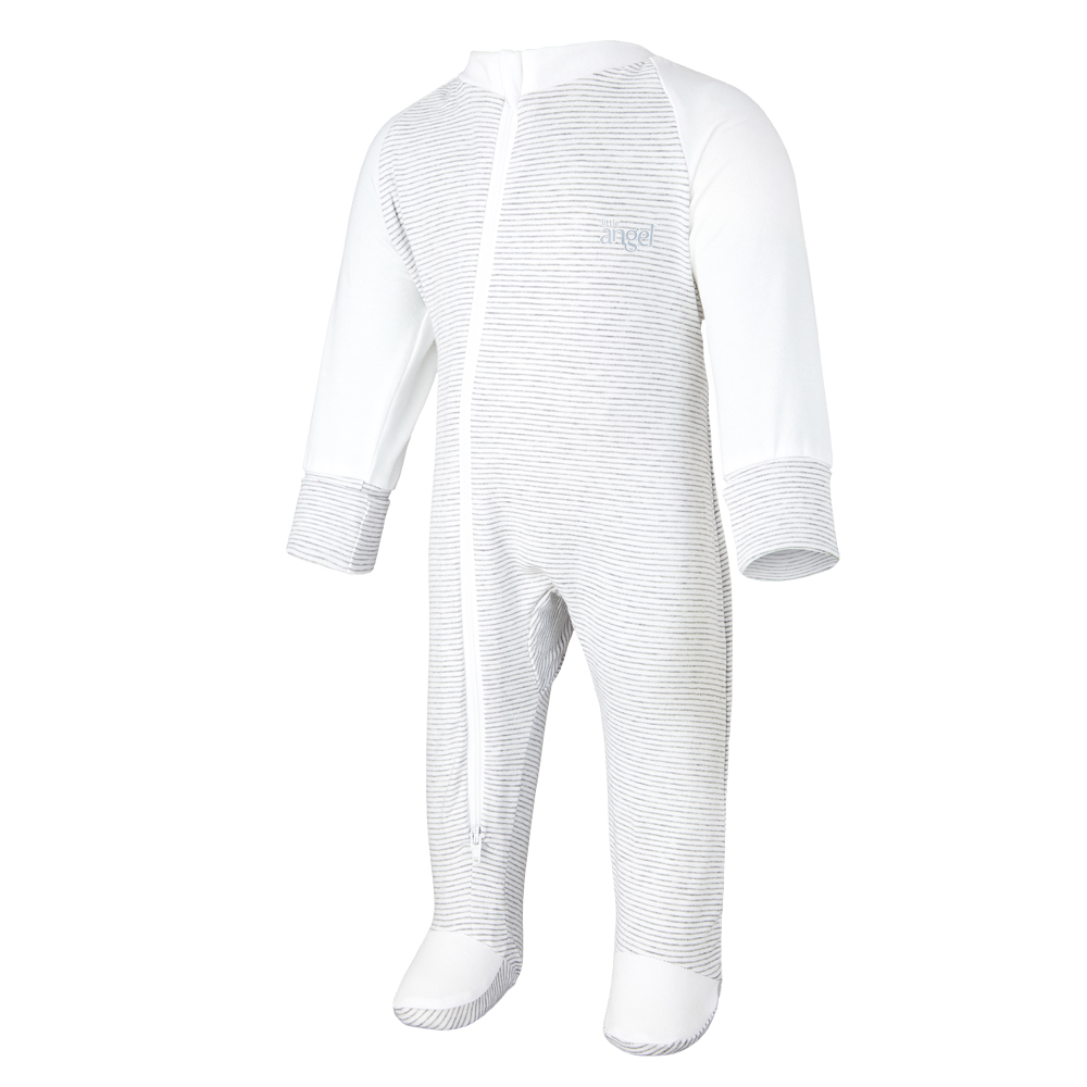 Tuta sottile ML Outlast® - striscia melier grigio bianco/bianco 68