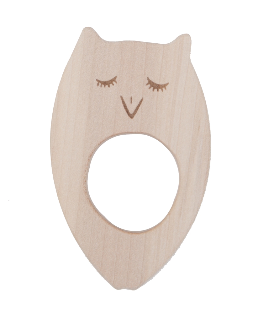 Wooden Story Teether - Owl,Wooden Story Teether - Owl
