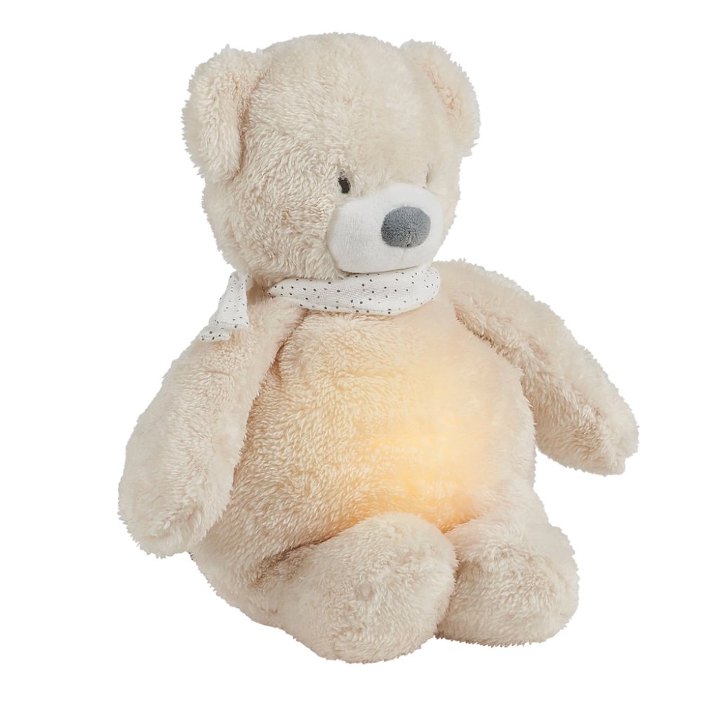 NATTOU Uspáváček Plyšový Hudební Se Světýlkem A Senzorem Pláče 4v1 Sleepy Bear Beige 0m+