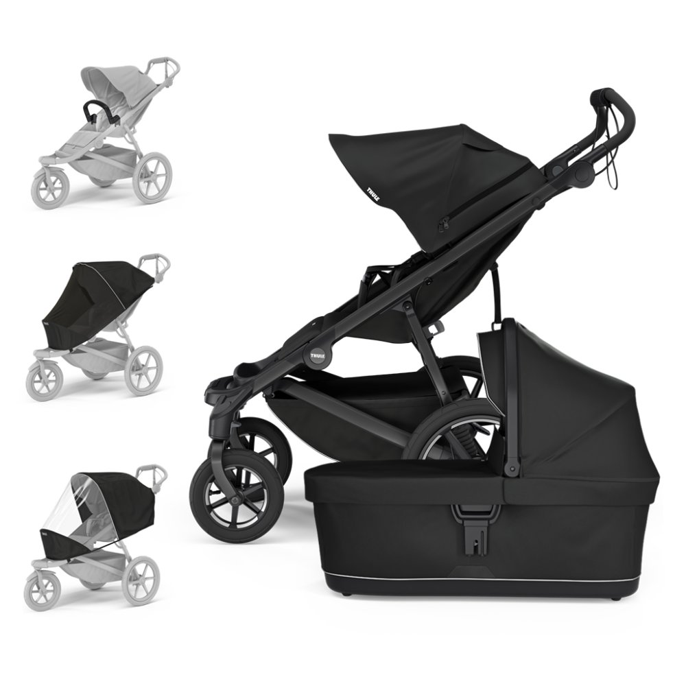 THULE Kolica Urban Glide S 4 Kotača Black/Black Set L