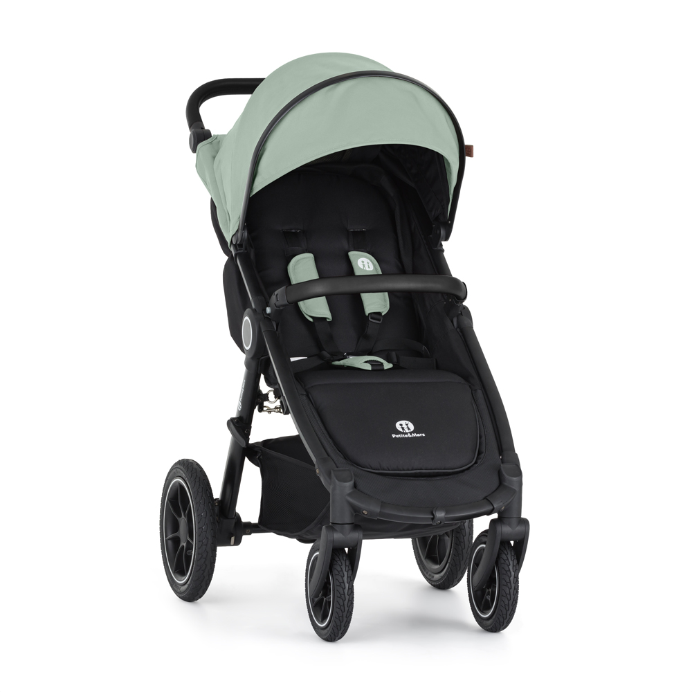 PETITE&MARS Sportvagn Street2 Air Black Iron Green + PETITE&MARS Väska Jibot GRATIS