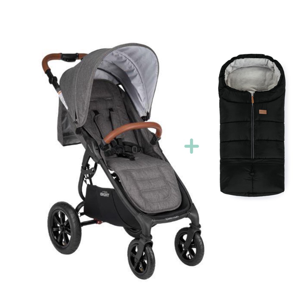 VALCO BABY Wandelwagen Sport Trend 4 Zwart Charcoal + PETITE&MARS Tas Jibot GRATIS