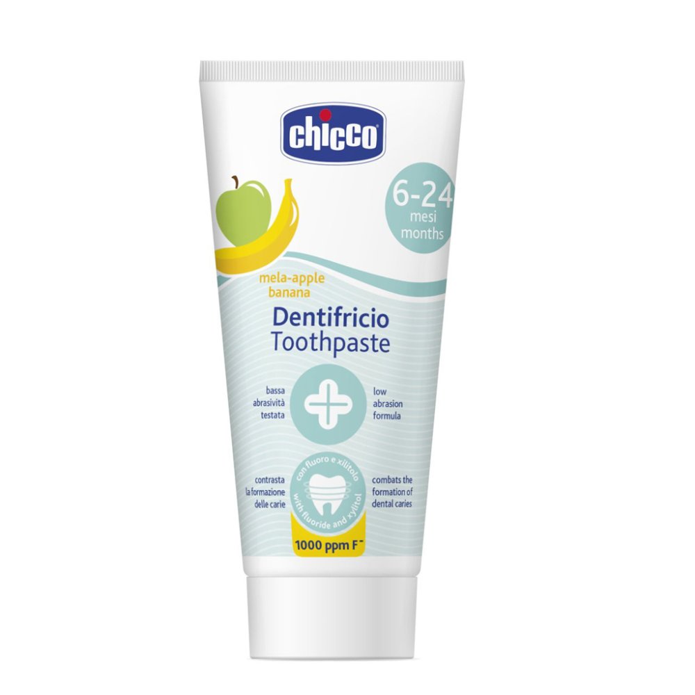 CHICCO Toothpaste Apple-banana With Fluoride 50ml, 6-24m