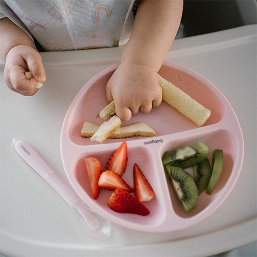 BABYONO Placca in silicone con ventosa - rosa 6m+ - immagine 6