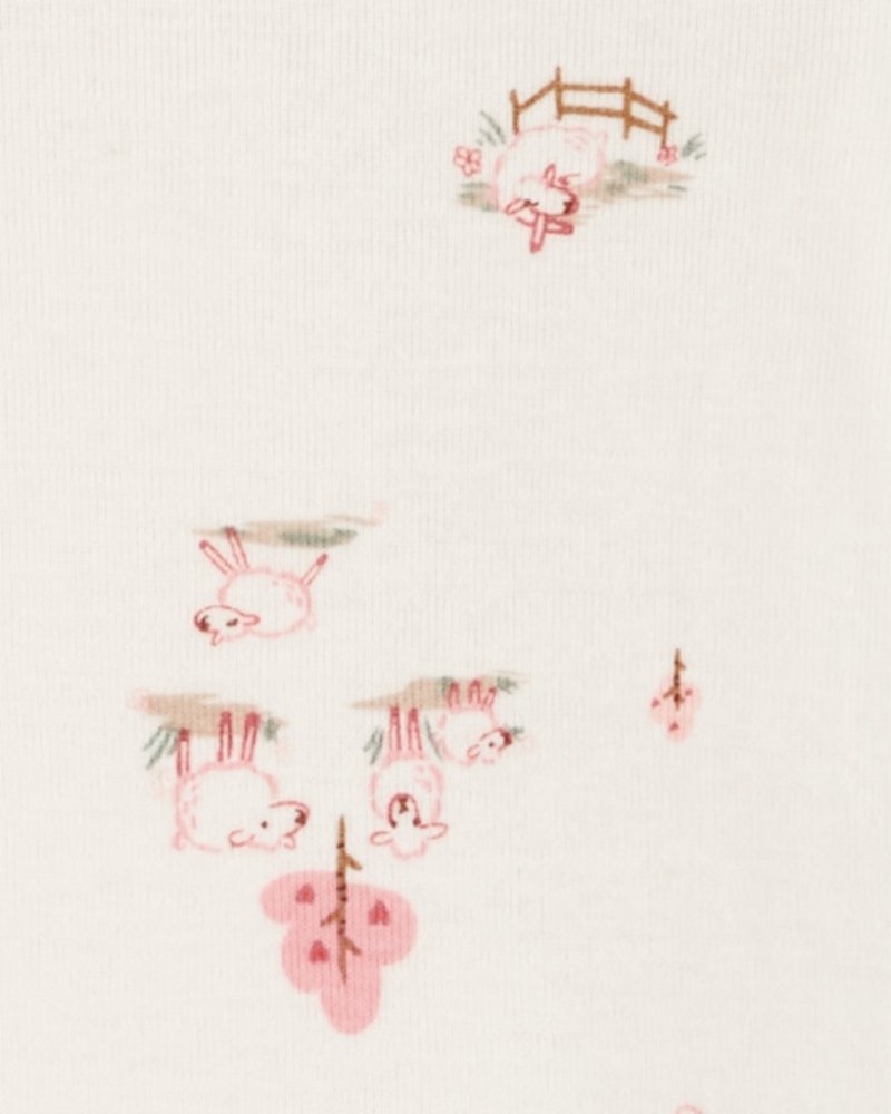 Body CARTER'S à manches longues Rose/Ivoire fille 4 pièces 6m/taille. 68 – Image 6