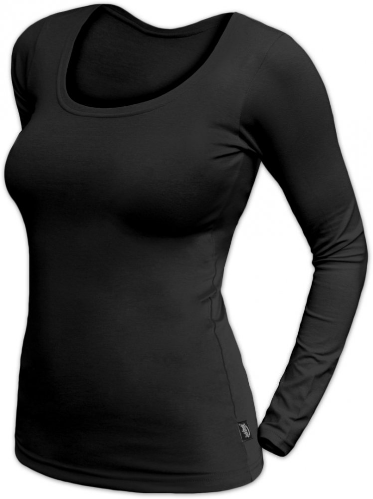 T-shirt donna Brigita, manica lunga, nero M/L