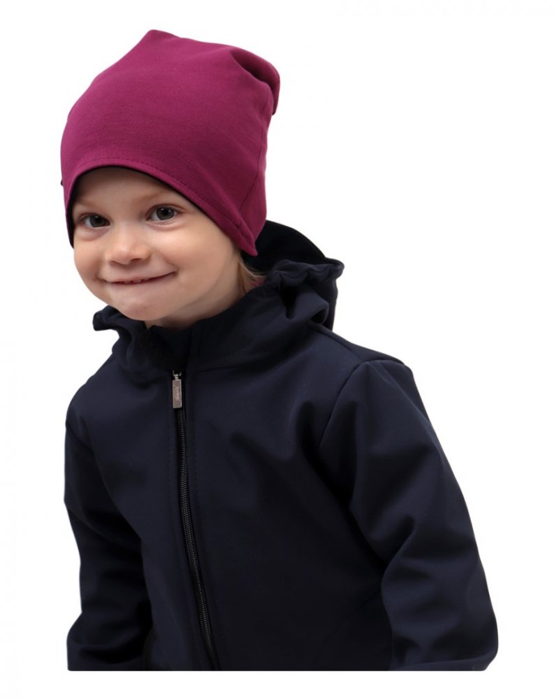 Casquette enfant en coton, réversible, noir+cyclamen M (4-14 let) – Image 5