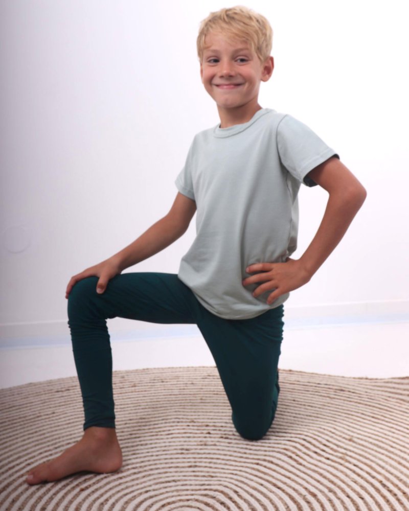 Leggings per bambini, verde bottiglia 140 - immagine 4