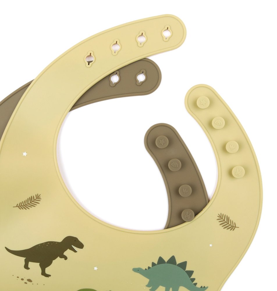 A Little Lovely Company - Ensemble de 2 bavoirs en silicone - dinosaures – Image 5