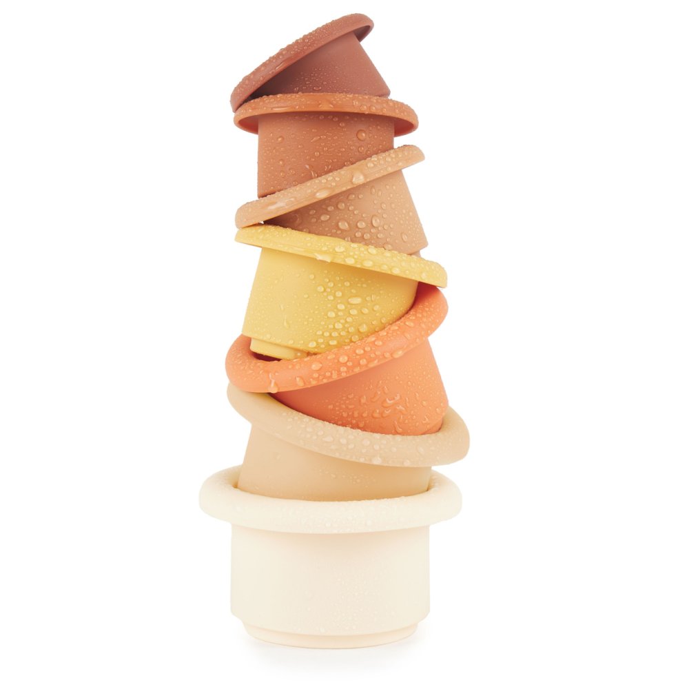 Bieco - Set di bicchieri impilabili in silicone - Chocolate Bliss - immagine 6