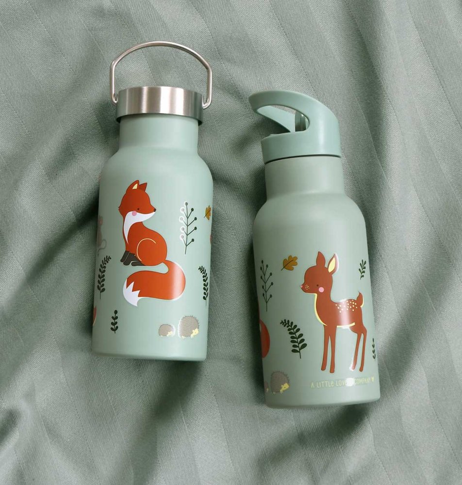A Little Lovely Company - Borraccia in acciaio inox, 350 ml - Amici della foresta - immagine 5