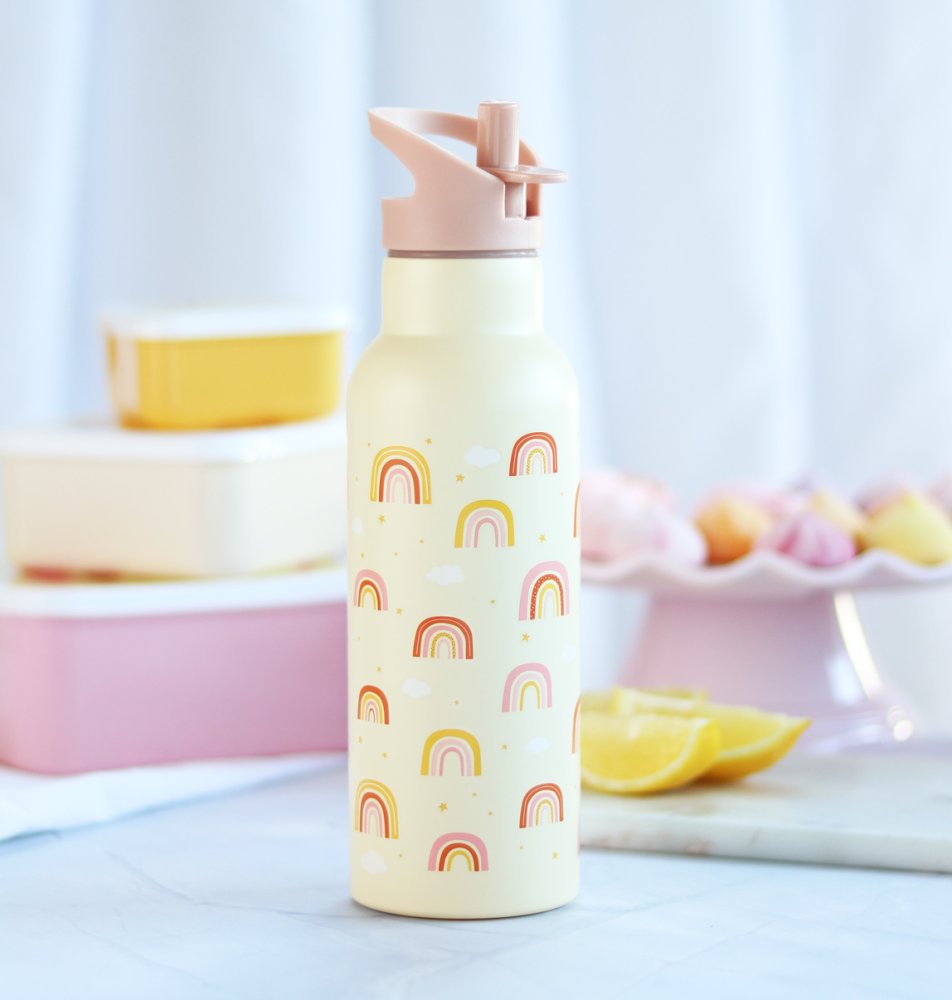 A Little Lovely Company - Borraccia in acciaio inossidabile, 500 ml - arcobaleno - immagine 5