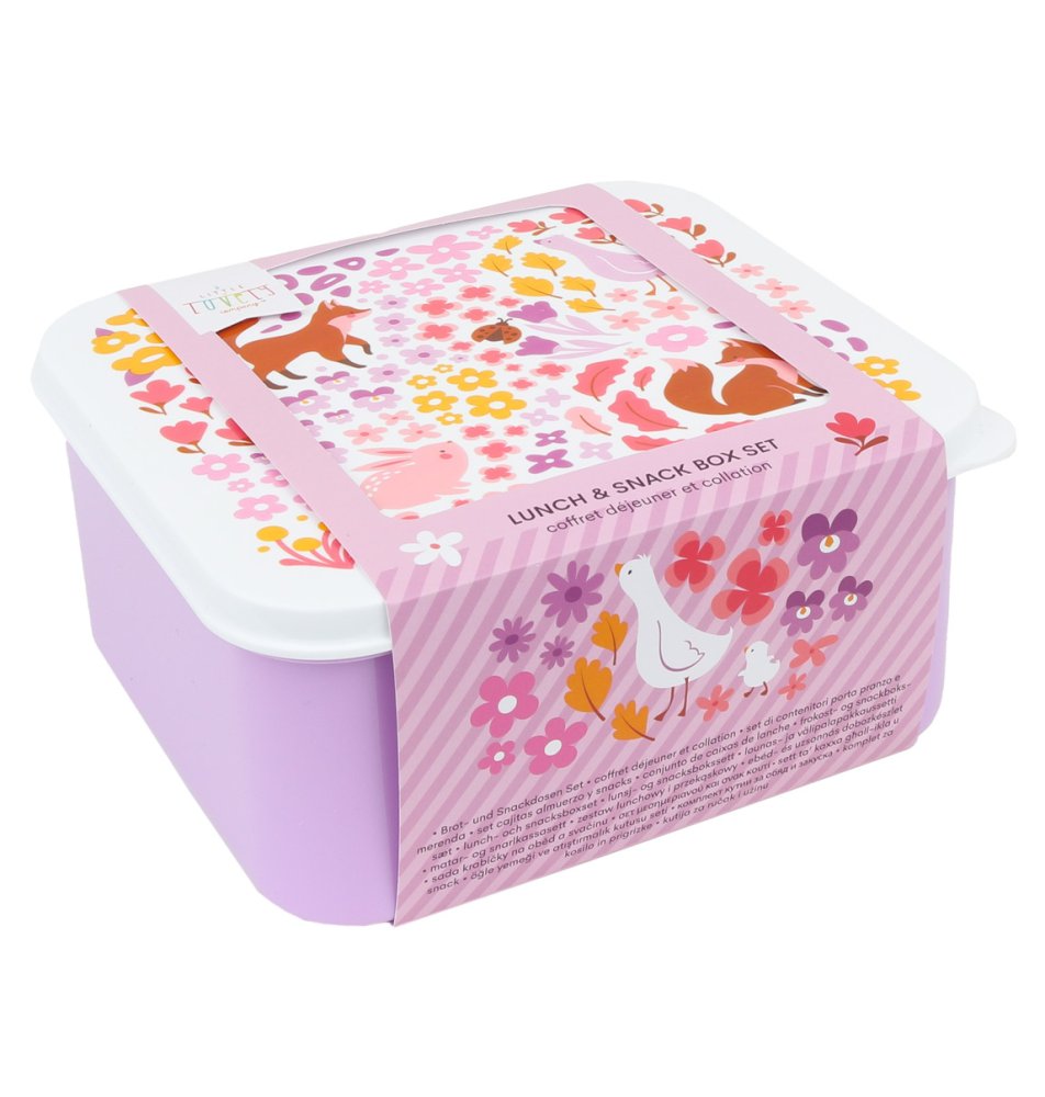 A Little Lovely Company - Ensemble de quatre boîtes à goûter - Jardin fleuri – Image 4