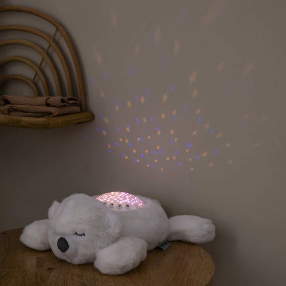 NATTOU Proiettore musicale con luce orsetto bianco - immagine 5